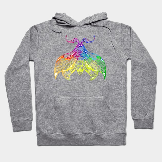 Bright moth Hoodie by Veleri